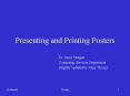 Presenting and Printing Posters PowerPoint PPT Presentation