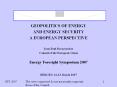 GEOPOLITICS OF ENERGY PowerPoint PPT Presentation