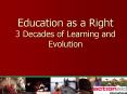 Education as a Right 3 Decades of Learning and Evolution PowerPoint PPT Presentation