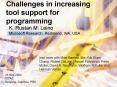 Challenges in increasing tool support for programming PowerPoint PPT Presentation