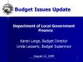 Budget Issues Update PowerPoint PPT Presentation