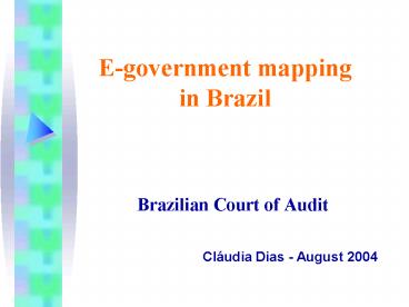 Egovernment mapping in Brazil