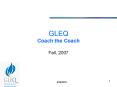 GLEQ Coach the Coach PowerPoint PPT Presentation