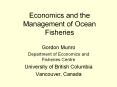 Economics and the Management of Ocean Fisheries PowerPoint PPT Presentation