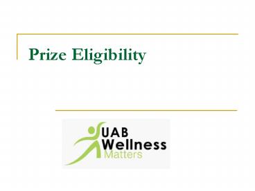Prize Eligibility