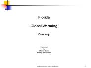 Florida Global Warming Survey  Conducted by Mason-Dixon Polling