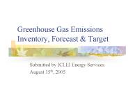 Greenhouse Gas Emissions Inventory, Forecast