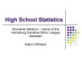 High School Statistics PowerPoint PPT Presentation