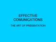 EFFECTIVE COMUNICATIONS PowerPoint PPT Presentation