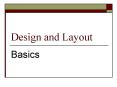 Design and Layout PowerPoint PPT Presentation