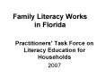 Family Literacy Works in Florida PowerPoint PPT Presentation