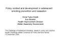 Policy context and development in adolescent smoking prevention and cessation PowerPoint PPT Presentation