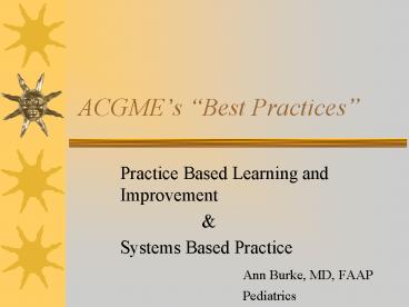 ACGMEs Best Practices