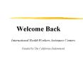 Welcome Back PowerPoint PPT Presentation