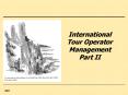 International Tour Operator Management Part II