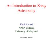 An Introduction to X-ray Astronomy