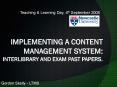 Implementing a content management system: Interlibrary and exam past papers' PowerPoint PPT Presentation