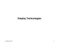 Display Technologies PowerPoint PPT Presentation