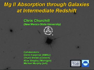 Mg II Absorption through Galaxies at Intermediate Redshift