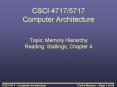 CSCI 4717/5717 Computer Architecture PowerPoint PPT Presentation