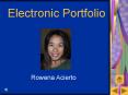 Electronic Portfolio PowerPoint PPT Presentation