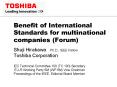 Benefit of International Standards for multinational companies (Forum) PowerPoint PPT Presentation