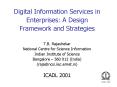 Digital Information Services in Enterprises: A Design Framework and Strategies T'B' Rajashekar Natio PowerPoint PPT Presentation