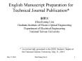 English Manuscript Preparation for Technical Journal Publication PowerPoint PPT Presentation