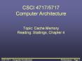CSCI 4717/5717 Computer Architecture PowerPoint PPT Presentation
