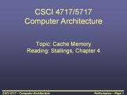 CSCI 4717/5717 Computer Architecture