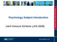 Psychology Subject Introduction PowerPoint PPT Presentation