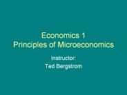Economics 1 Principles of Microeconomics