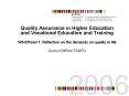 Quality Assurance in Higher Education and Vocational Education and Training PowerPoint PPT Presentation