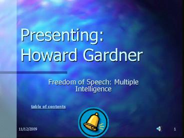 Presenting: Howard Gardner