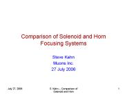 Comparison of Solenoid and Horn Focusing Systems