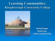 Learning Communities: Kingsborough Community College