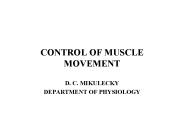 CONTROL OF MUSCLE MOVEMENT