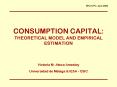 CONSUMPTION CAPITAL: THEORETICAL MODEL AND EMPIRICAL ESTIMATION PowerPoint PPT Presentation