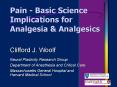 Pain - Basic Science Implications for Analgesia PowerPoint PPT Presentation