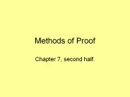 Methods of Proof