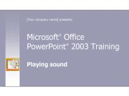 Microsoft Office PowerPoint 2003 Training