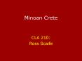 Minoan Crete PowerPoint PPT Presentation
