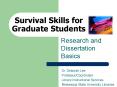 Survival Skills for Graduate Students PowerPoint PPT Presentation