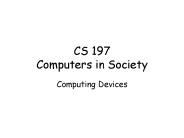 CS 197 Computers in Society