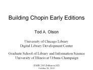 Building Chopin Early Editions