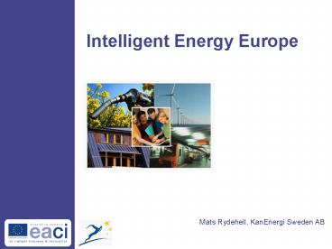 Intelligent Energy Europe