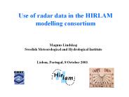 HIRLAM radar utilization