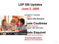 LEP SSI Updates PowerPoint PPT Presentation