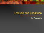 Latitude and Longitude