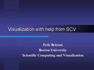 Visualization with help from SCV